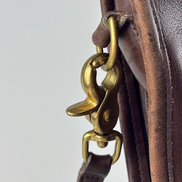 Coach 5130 Crossbody Station Bag Leather Top Handle Chocolate Brown - Picture 6 of 16